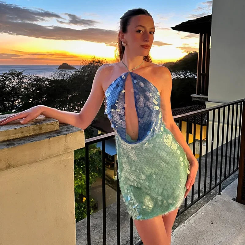 2025 Glam Sequin Gown – Women’s Formal Sleeveless Long Dress
