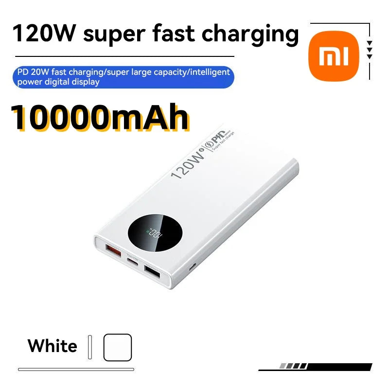 Batería externa Xiaomi de alta capacidad de 120 W y 50 000 mAh: carga ultrarrápida para todos los dispositivos