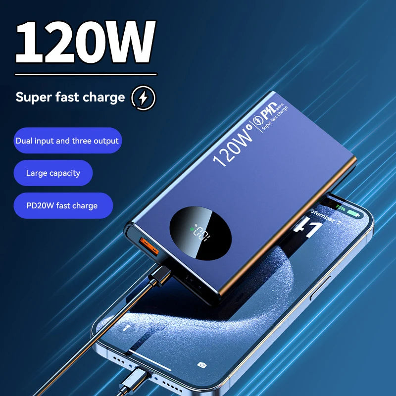 Batería externa Xiaomi de alta capacidad de 120 W y 50 000 mAh: carga ultrarrápida para todos los dispositivos