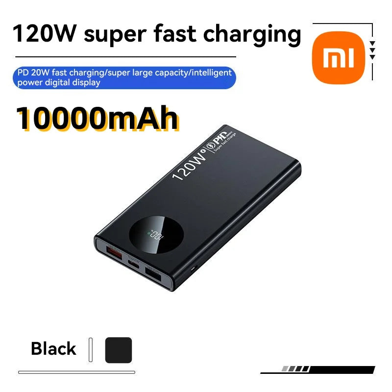 Batería externa Xiaomi de alta capacidad de 120 W y 50 000 mAh: carga ultrarrápida para todos los dispositivos