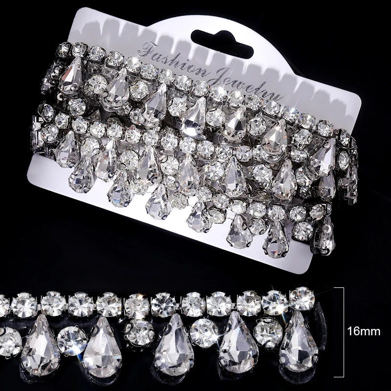 Ducrystal™ Luxe Ribbon Trim – Glamorous Hotfix Decoration for Dresses & Shoes
