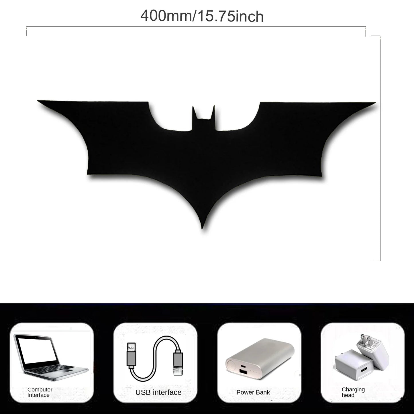 ShadowGlow Bat LED Lamp – Ambient Bedside Lighting with Remote