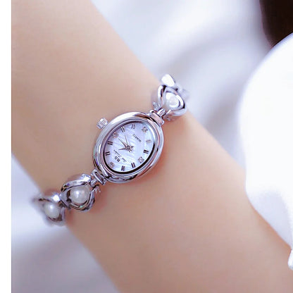 LumiPearl Crystal Bracelet Watch – Elegant & Waterproof