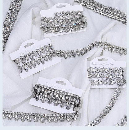 Ducrystal™ Luxe Ribbon Trim – Glamorous Hotfix Decoration for Dresses & Shoes