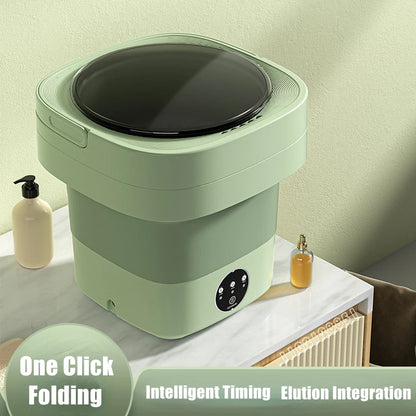 QuickWash Foldable Mini Washer – Portable Laundry Machine with Spin Dry