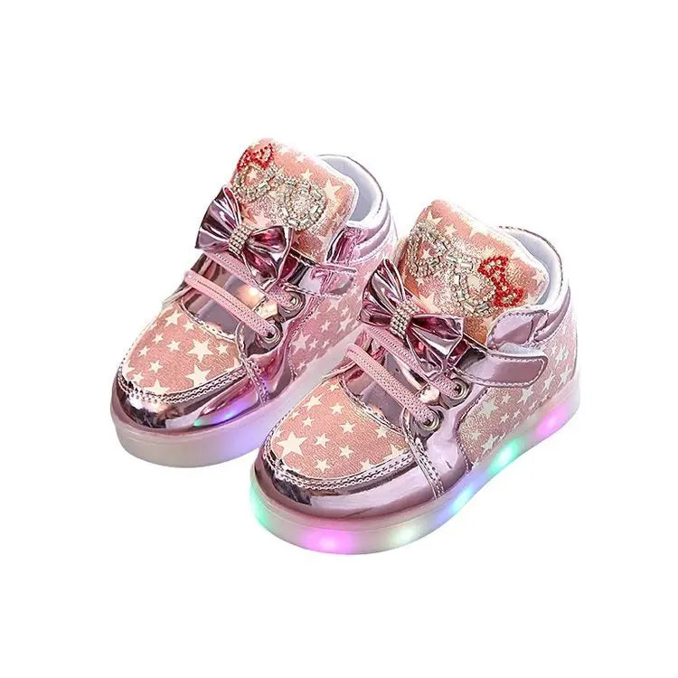 TwinkleTread™ Luminous Kids Shoes – Girls' Light Sneakers with LED Soles