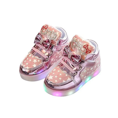 TwinkleTread™ Luminous Kids Shoes – Girls' Light Sneakers with LED Soles