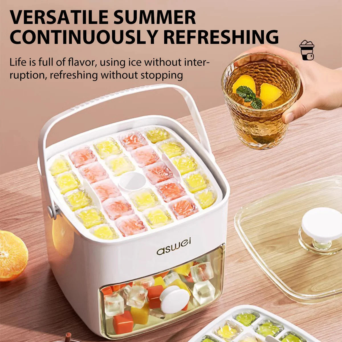 Multi-Use Ice Cube Maker – Double Layer Freezer & Bar Tool