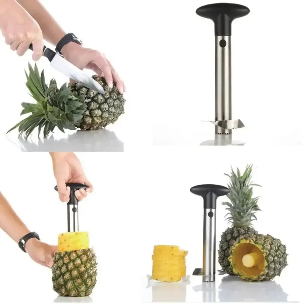 SliceRight Pineapple Peeler – Fast & Clean Stainless Steel Fruit Corer Gadget