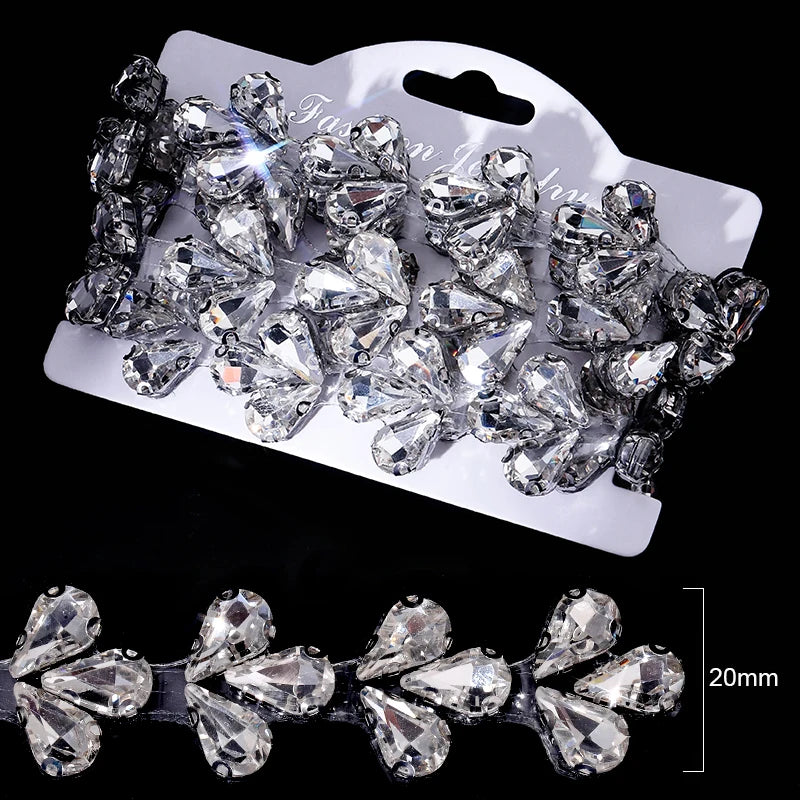 Ducrystal™ Luxe Ribbon Trim – Glamorous Hotfix Decoration for Dresses & Shoes