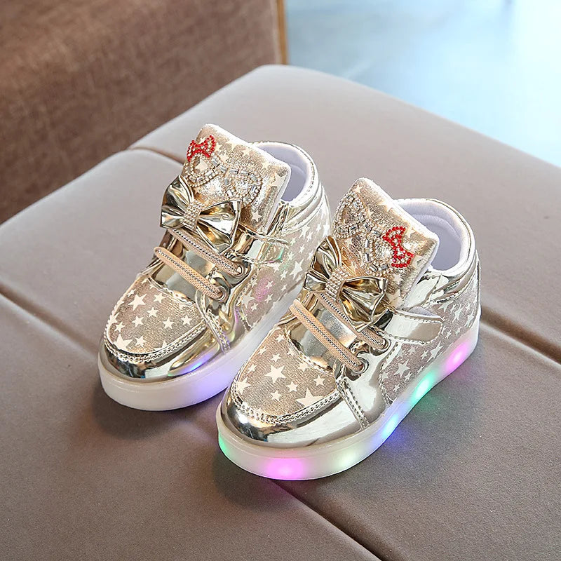 TwinkleTread™ Luminous Kids Shoes – Girls' Light Sneakers with LED Soles