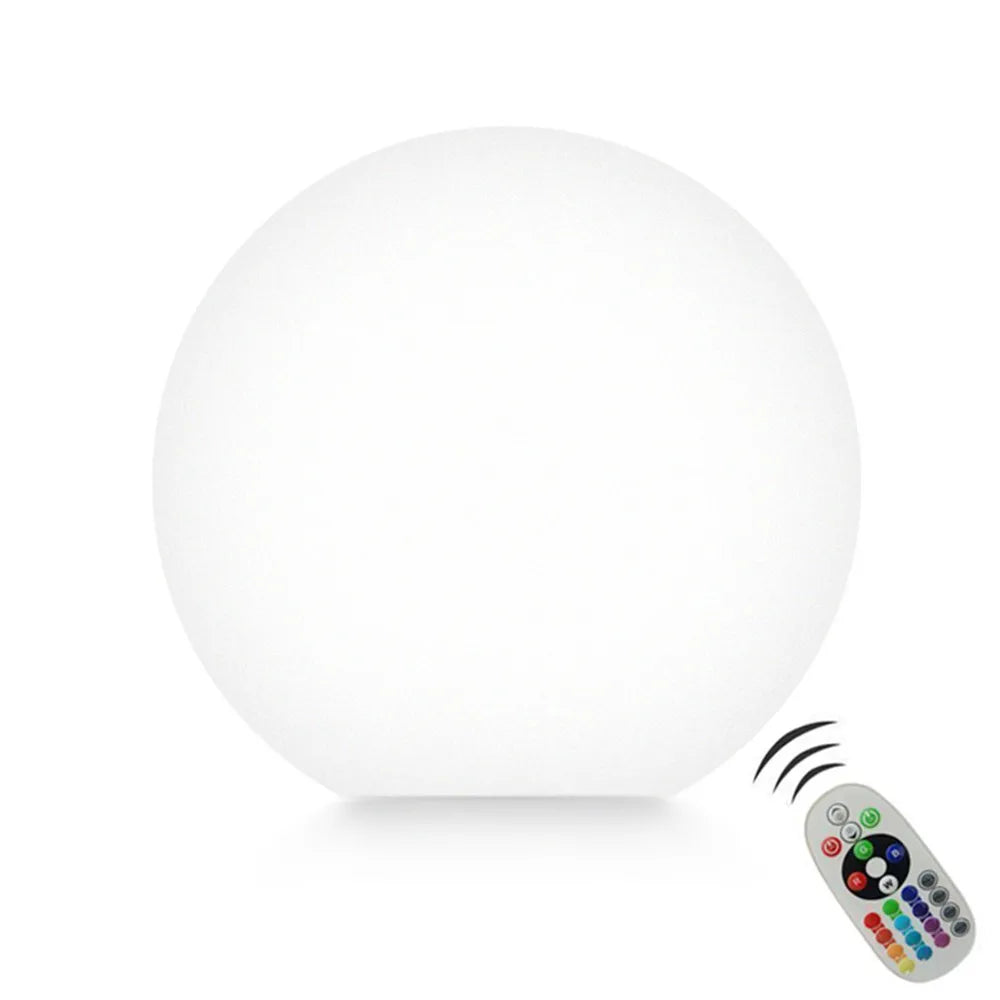 GlowSphere Outdoor LED Garden Light – Rechargeable & Waterproof