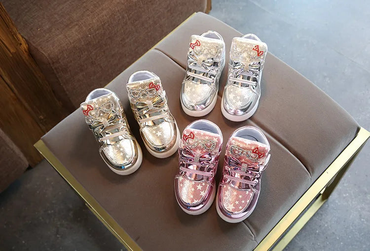 TwinkleTread™ Luminous Kids Shoes – Girls' Light Sneakers with LED Soles