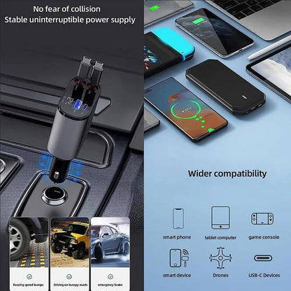 PowerRoad Retractable Car Charging Adapter