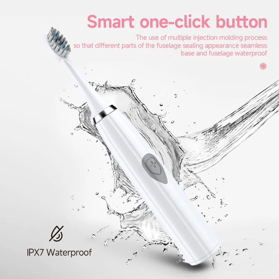 CleanPulse™ Adult Toothbrush – Waterproof DuPont Bristles for Deep Clean