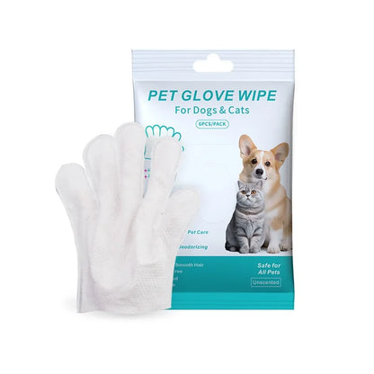 PetCare Wash-Free Cleaning Gloves – Deodorising Wipes for Cats & Dogs
