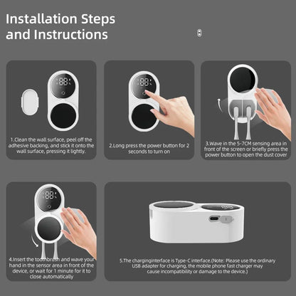 CleanBeam Smart UV Toothbrush Holder