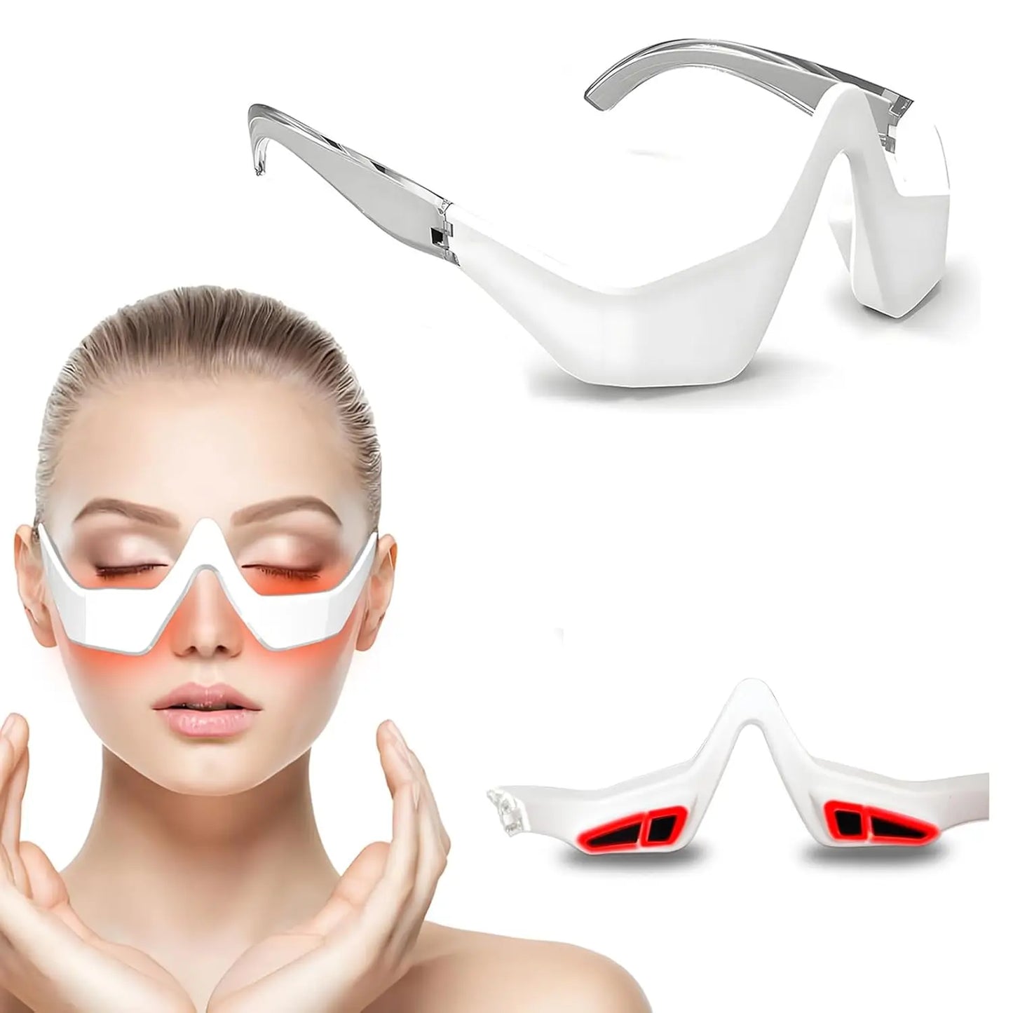 EyeRenew EMS Massager Glasses – Red Light Therapy for Dark Circles & Puffiness