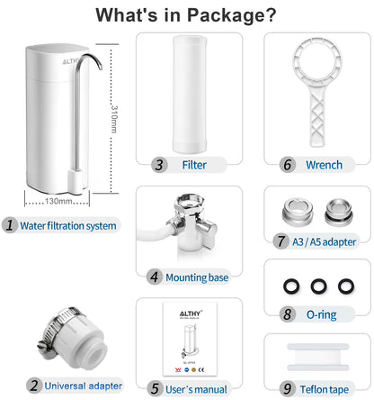 AquaCleanse™ Tap Water Filter – Kitchen Ultrafiltration for Odour-Free Water