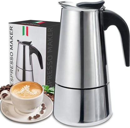 SteamBrew Classic Moka Pot – Multi-Cup Stove Top Coffee Machine