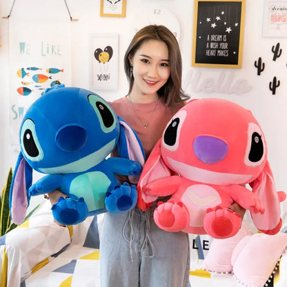 StitchSnuggle™ Giant Plush – Lilo & Stitch Couple Stuffed Toys (20–60cm)