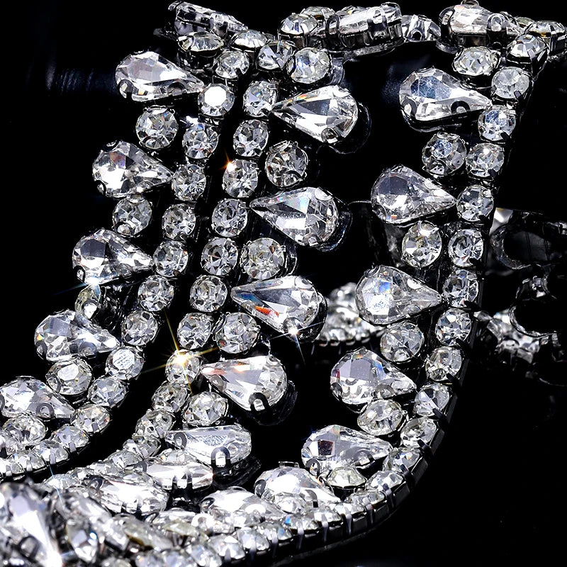 Ducrystal™ Luxe Ribbon Trim – Glamorous Hotfix Decoration for Dresses & Shoes
