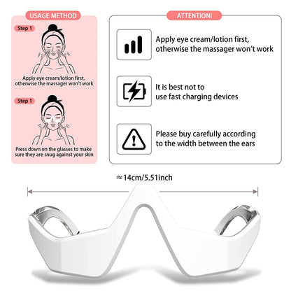 EyeRenew EMS Massager Glasses – Red Light Therapy for Dark Circles & Puffiness