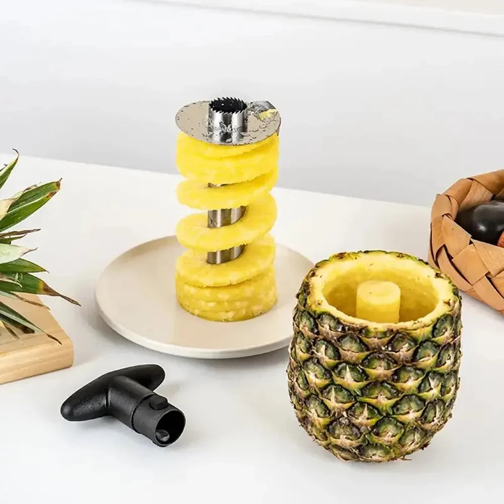 SliceRight Pineapple Peeler – Fast & Clean Stainless Steel Fruit Corer Gadget
