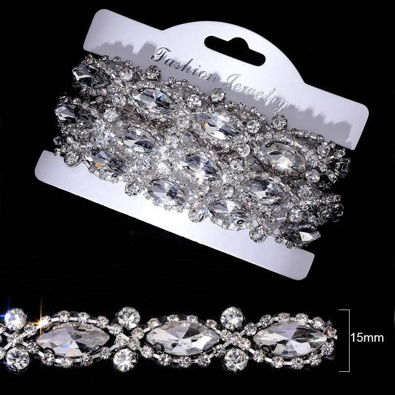 Ducrystal™ Luxe Ribbon Trim – Glamorous Hotfix Decoration for Dresses & Shoes