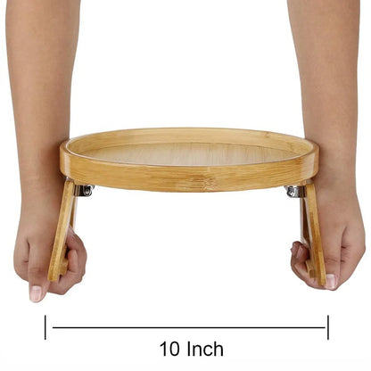 ClipServe Sofa Tray Table – Universal Wooden Armrest Tray for TV Time Essentials