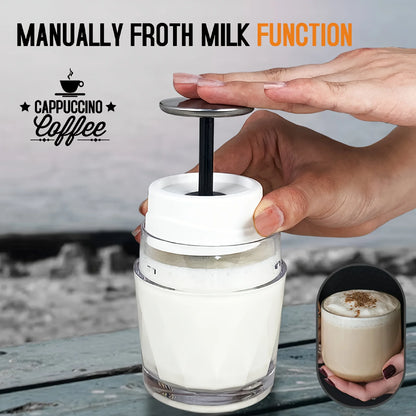 Cafetera expreso manual portátil 3 en 1: para café molido y en cápsulas