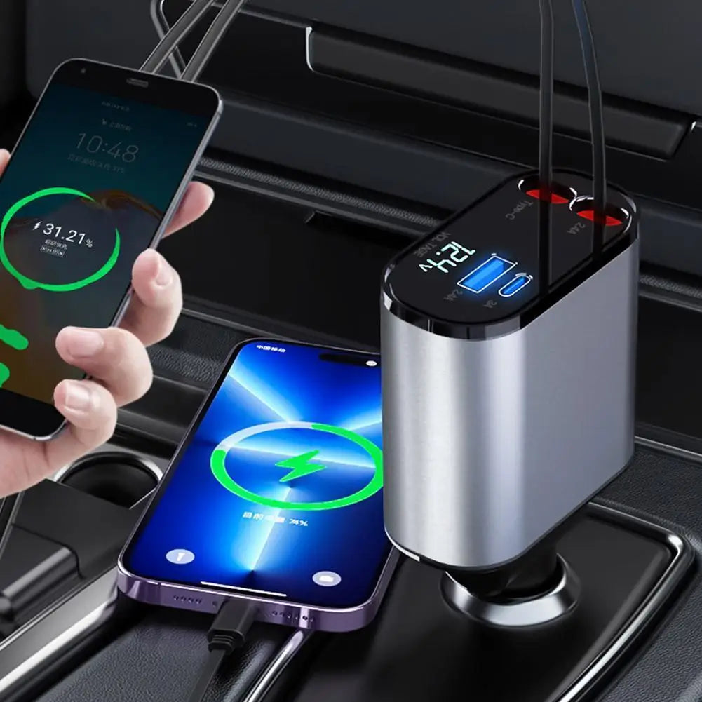 PowerRoad Retractable Car Charging Adapter