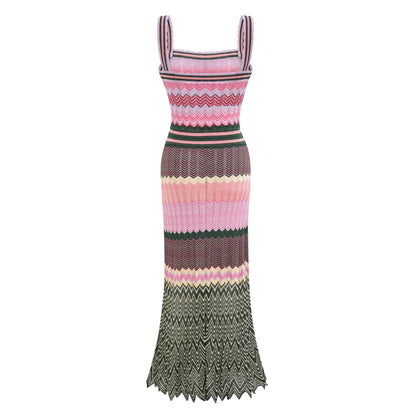 Luxury VEITCHE Satin Dress – Sleeveless Ribbon Party Maxi