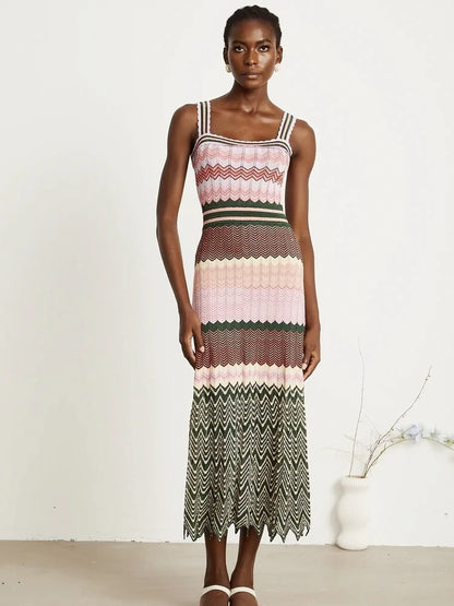 Luxury VEITCHE Satin Dress – Sleeveless Ribbon Party Maxi