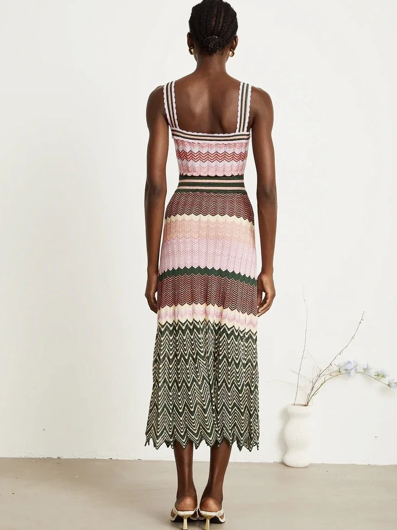 Luxury VEITCHE Satin Dress – Sleeveless Ribbon Party Maxi