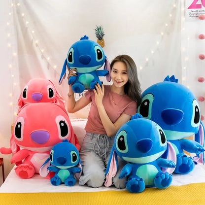 StitchSnuggle™ Giant Plush – Lilo & Stitch Couple Stuffed Toys (20–60cm)