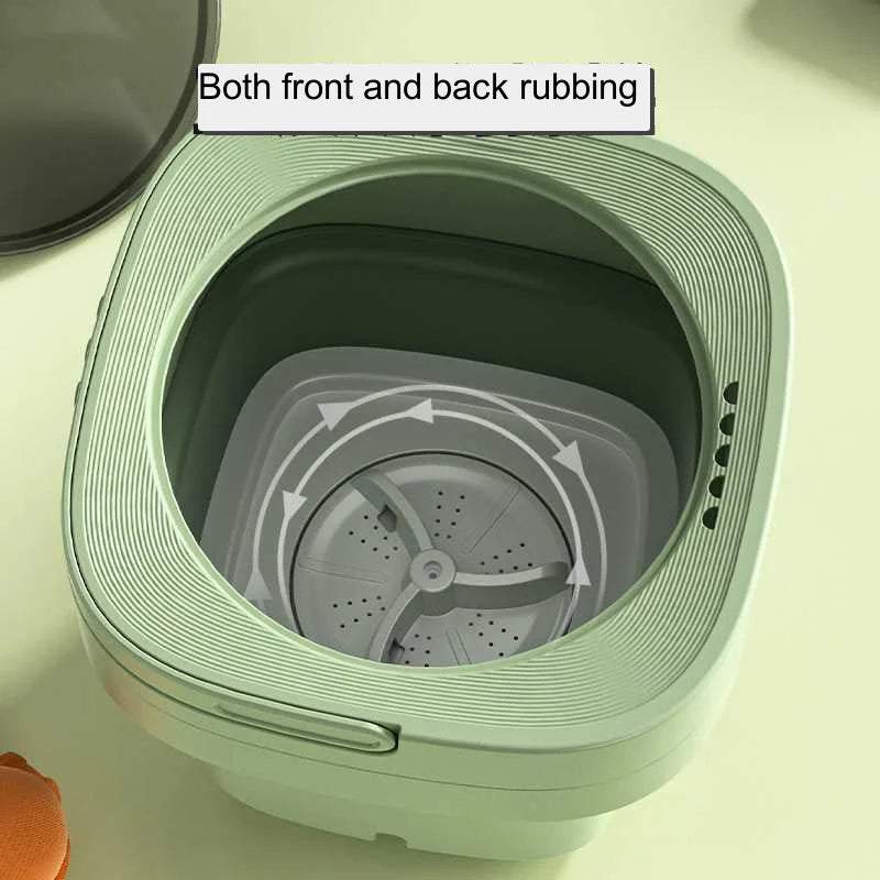 QuickWash Foldable Mini Washer – Portable Laundry Machine with Spin Dry