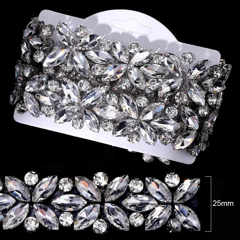 Ducrystal™ Luxe Ribbon Trim – Glamorous Hotfix Decoration for Dresses & Shoes
