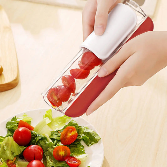 Cortador multifunción de tomates y uvas para preparar frutas y ensaladas