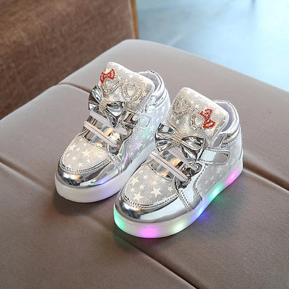 TwinkleTread™ Luminous Kids Shoes – Girls' Light Sneakers with LED Soles