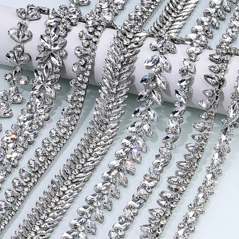Ducrystal™ Luxe Ribbon Trim – Glamorous Hotfix Decoration for Dresses & Shoes