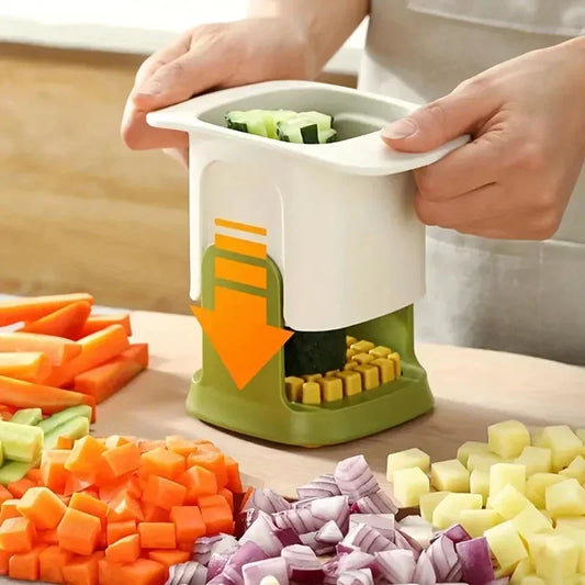 Picadora y rebanadora de verduras multifuncional con mango ergonómico