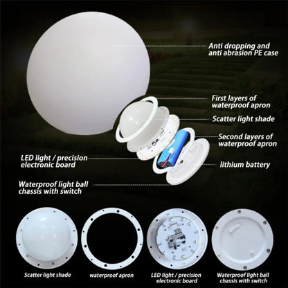GlowSphere Outdoor LED Garden Light – Rechargeable & Waterproof