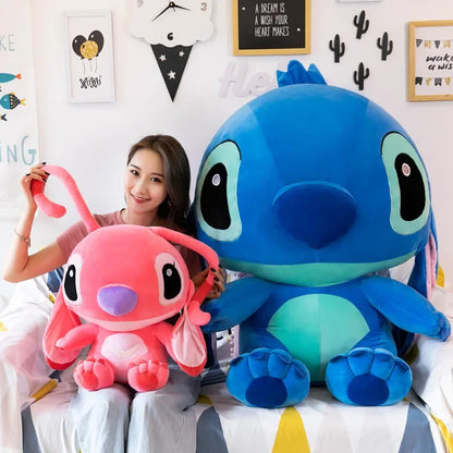 StitchSnuggle™ Giant Plush – Lilo & Stitch Couple Stuffed Toys (20–60cm)